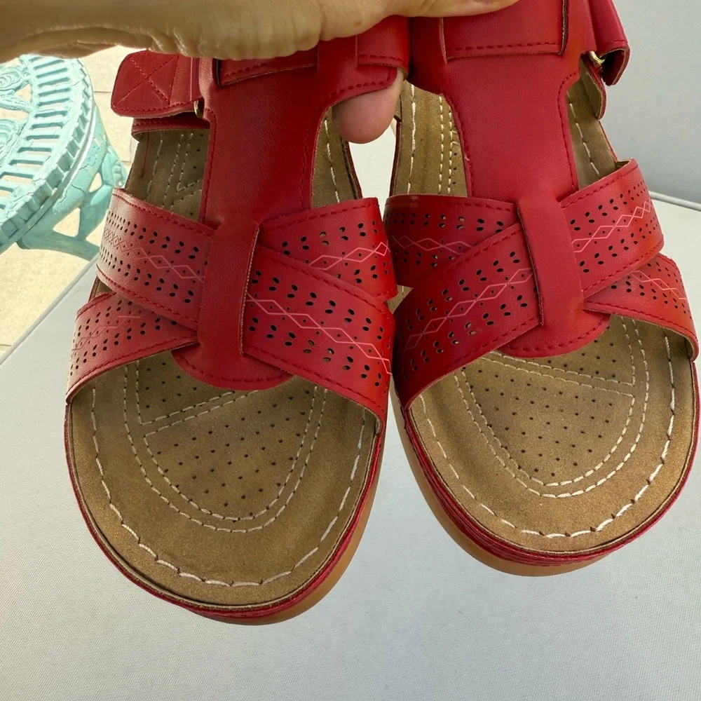 Shibever Red Women's Sandals